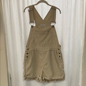 Katydid Tan Corduroy Overalls